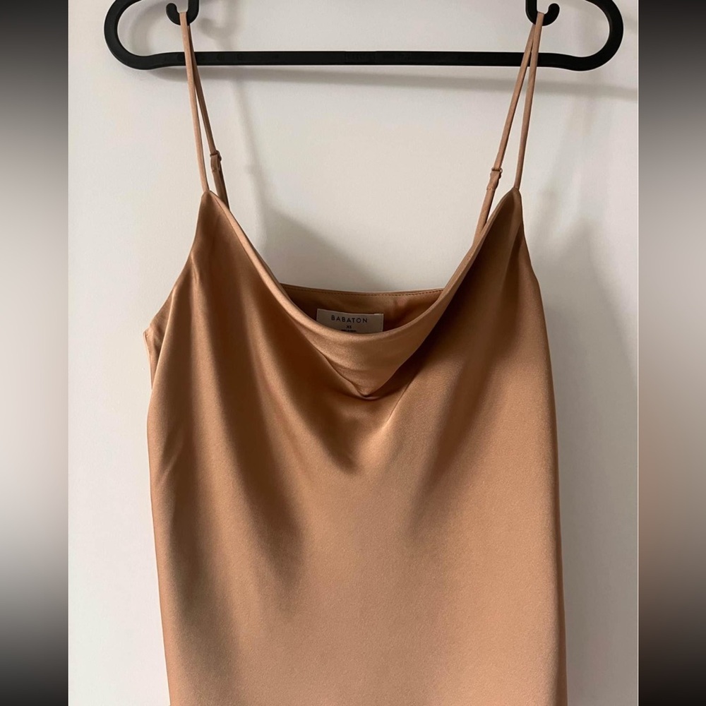 BABATON Aritzia Cowel Neck Satin Camisole, Size XS